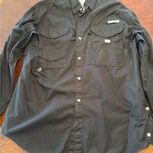 Black Men's fishing Shirt
